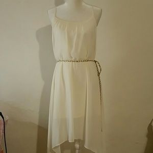 (NEW) Papaya Ivory Beige Greek Goddess Maxi Dress